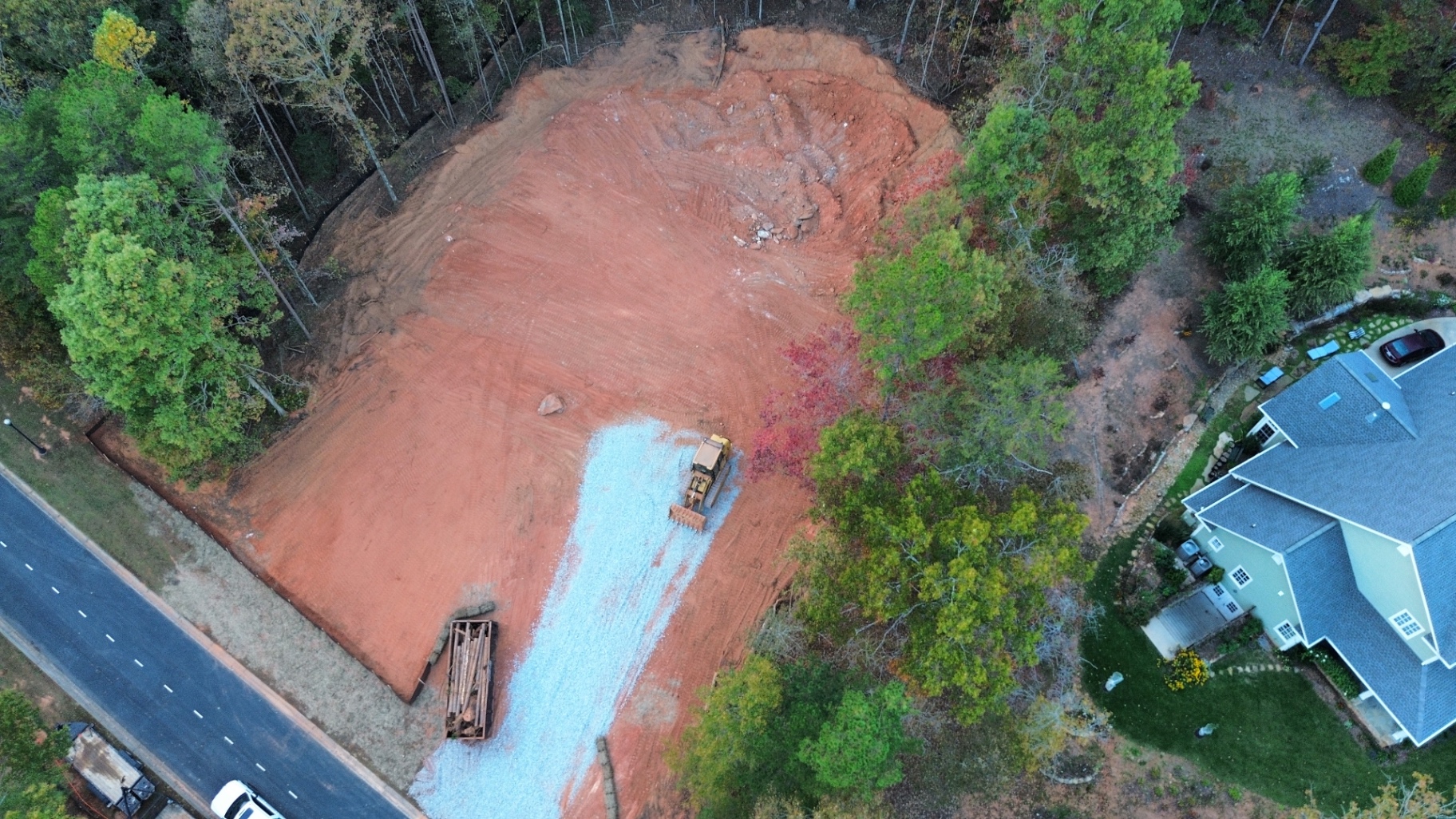 Hillside Pad & Drainage — before V&R Site Development crews mobilized